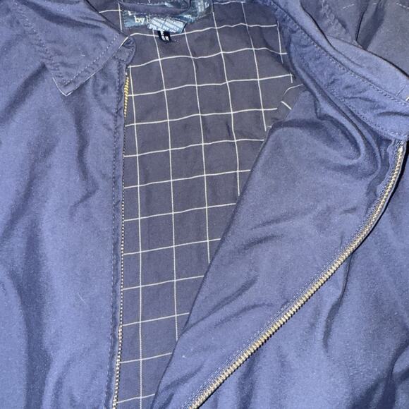 Polo Ralph Lauren Mens Large Blue Harrington Jacket Coat Full Zip Collared - Picture 4 of 7